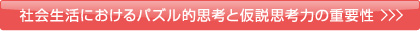 社会生活におけるパズル的思考と仮説思考力の重要性 ＞＞＞